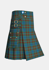 Utility_MacConnell_Tartan_141_kilt_side_image_with_pleated_design_and_adjustable_buckles_for_men