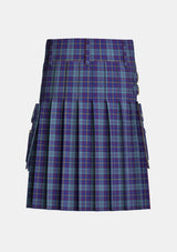 Utility_MacCormick_Festive_Tartan_7295_kilt_back_image_with_pleated_design_and_adjustable_buckles_for_men
