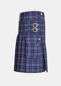 Utility_MacCormick_Festive_Tartan_7295_kilt_right_image_with_pleated_design_and_adjustable_buckles_for_men