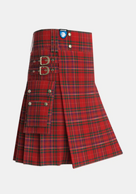 Utility_MacCoul_Tartan_1635_kilt_side_image_with_pleated_design_and_adjustable_buckles_for_men