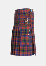 Utility_MacCreary_Personal_Tartan_3338_kilt_right_image_with_pleated_design_and_adjustable_buckles_for_men