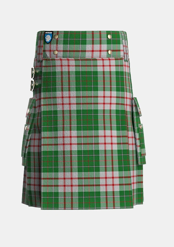 Utility_MacDiarmid_Dress_Tartan_1486_kilt_front_image_with_pleated_design_and_adjustable_buckles_for_men