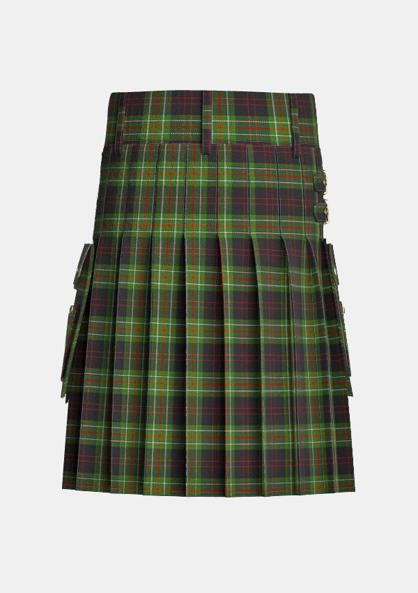 Utility_MacDiarmid_Tartan_1180_kilt_back_image_with_pleated_design_and_adjustable_buckles_for_men