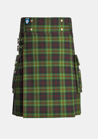 Utility_MacDiarmid_Tartan_1180_kilt_front_image_with_pleated_design_and_adjustable_buckles_for_men