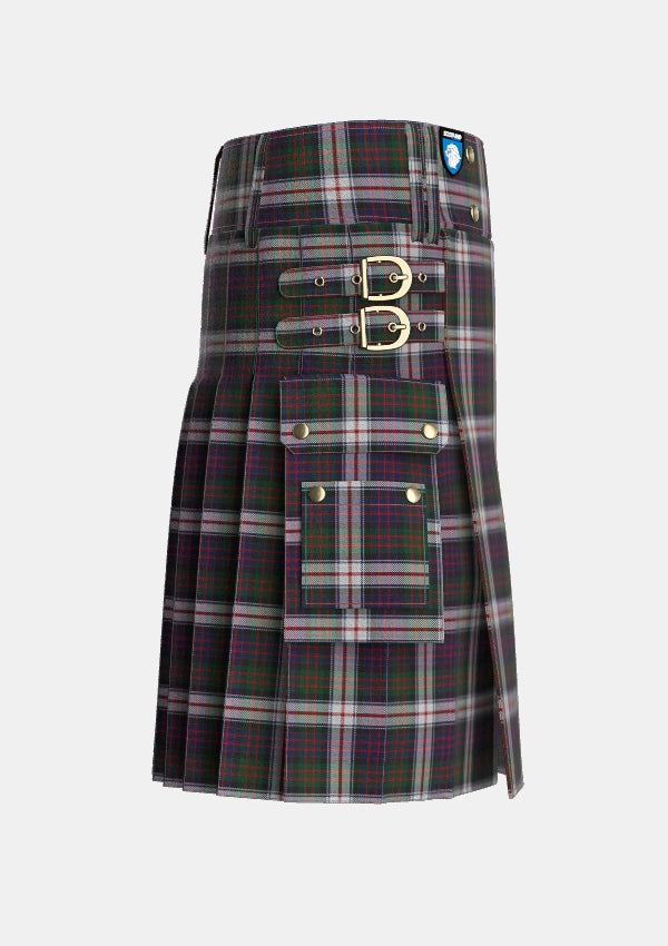Utility_MacDonald_Dress_2_Tartan_1997_kilt_right_image_with_pleated_design_and_adjustable_buckles_for_men