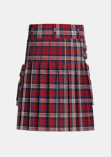 Utility_MacDonald_Dress_Irish_Tartan_3272_kilt_back_image_with_pleated_design_and_adjustable_buckles_for_men
