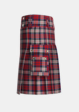 Utility_MacDonald_Dress_Irish_Tartan_3272_kilt_left_image_with_pleated_design_and_adjustable_buckles_for_men