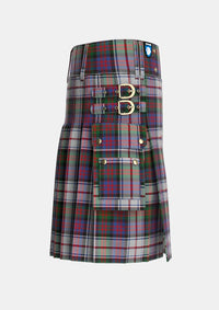 Utility_MacDonald_Dress_Two_Tartan_1998_kilt_right_image_with_pleated_design_and_adjustable_buckles_for_men