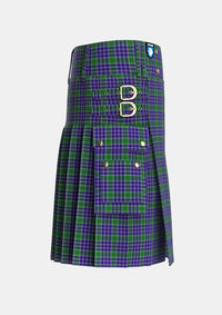 Utility_MacDonald_Lord_of_the_Isles_Hunting_2_Tartan_3267_kilt_right_image_with_pleated_design_and_adjustable_buckles_for_men