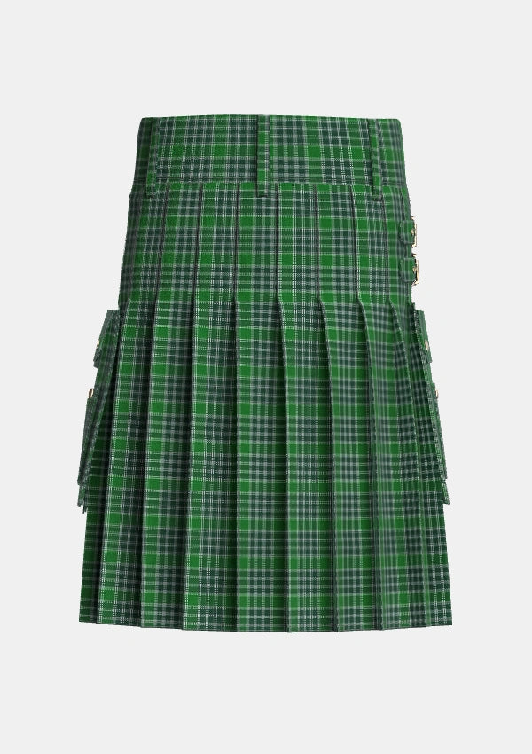 Utility_MacDonald_Lord_of_the_Isles_Hunting_Tartan_2209_kilt_back_image_with_pleated_design_and_adjustable_buckles_for_men