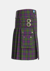 Utility_MacDonald_of_Clanranald_1_Tartan_427_kilt_right_image_with_pleated_design_and_adjustable_buckles_for_men