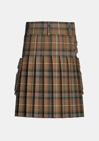 Utility_MacDonald_of_the_Isles_Hunting_Weathered_Tartan_kilt_back_image_with_pleated_design_and_adjustable_buckles_for_men