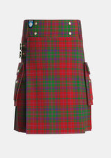 Utility_MacDougal_Tartan_1519_kilt_front_image_with_pleated_design_and_adjustable_buckles_for_men