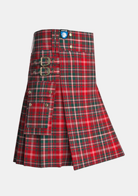 Utility_MacDougall_Modern_Tartan_kilt_side_image_with_pleated_design_and_adjustable_buckles_for_men