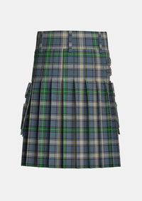 Utility_MacDowall_Tartan_7260_kilt_back_image_with_pleated_design_and_adjustable_buckles_for_men