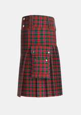Utility_MacDuff_2_Tartan_1339_kilt_left_image_with_pleated_design_and_adjustable_buckles_for_men