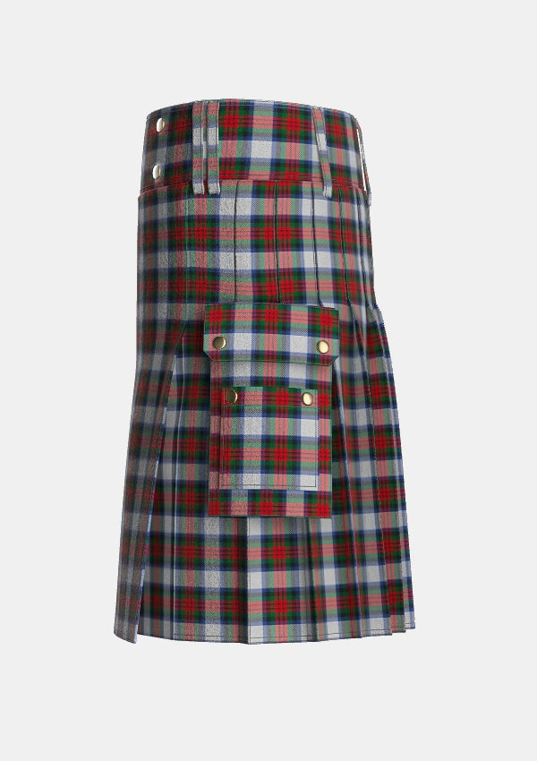 Utility_MacDuff_Dress_5_Tartan_1601_kilt_left_image_with_pleated_design_and_adjustable_buckles_for_men