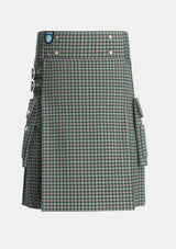 Utility_MacDuff_Dress_Tartan_584_kilt_front_image_with_pleated_design_and_adjustable_buckles_for_men
