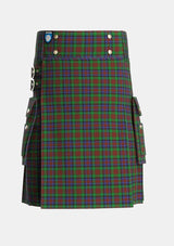Utility_MacDuff_Hunting_Tartan_1654_kilt_front_image_with_pleated_design_and_adjustable_buckles_for_men