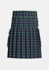 Utility_MacEachain_Tartan_3359_kilt_back_image_with_pleated_design_and_adjustable_buckles_for_men