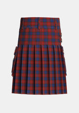 Utility_MacEdward_MacGregor_Hastie_Tartan_1358_kilt_back_image_with_pleated_design_and_adjustable_buckles_for_men