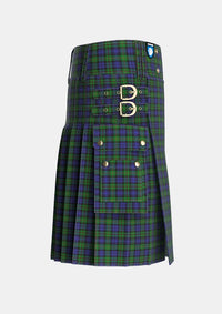 Utility_MacEwen_Clans_Originaux_Tartan_6304_kilt_right_image_with_pleated_design_and_adjustable_buckles_for_men