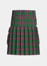 Utility_MacFarlane_Hunting_Tartan_779_kilt_back_image_with_pleated_design_and_adjustable_buckles_for_men