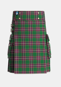 Utility_MacFarlane_Hunting_Tartan_779_kilt_front_image_with_pleated_design_and_adjustable_buckles_for_men