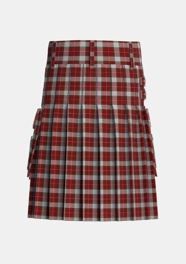 Utility_MacFie_Dress_Tartan_4563_kilt_back_image_with_pleated_design_and_adjustable_buckles_for_men