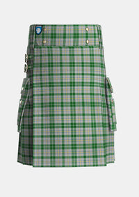 Utility_MacGiboney_Dress_Tartan_3839_kilt_front_image_with_pleated_design_and_adjustable_buckles_for_men