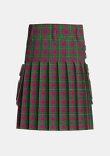 Utility_MacGregor_of_Cardney_Tartan_1285_kilt_back_image_with_pleated_design_and_adjustable_buckles_for_men
