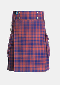 Utility_MacGregor_of_Glengyle_Tartan_450_kilt_front_image_with_pleated_design_and_adjustable_buckles_for_men