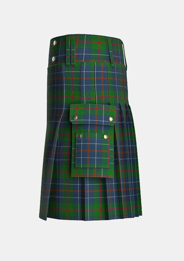 Utility_MacHardy_Tartan_514_kilt_left_image_with_pleated_design_and_adjustable_buckles_for_men