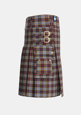 Utility_MacInnes_Ancient_Hunting_Tartan_1614_kilt_right_image_with_pleated_design_and_adjustable_buckles_for_men