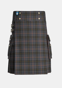 Utility_MacInnes_Homecoming_Tartan_7815_kilt_front_image_with_pleated_design_and_adjustable_buckles_for_men