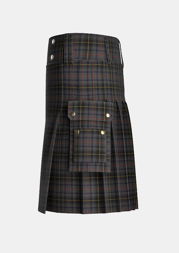 Utility_MacInnes_Homecoming_Tartan_7815_kilt_left_image_with_pleated_design_and_adjustable_buckles_for_men