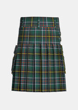 Utility_MacInnes_Hunting_Tartan_kilt_back_image_with_pleated_design_and_adjustable_buckles_for_men