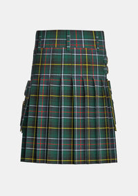 Utility_MacInnes_Hunting_Tartan_kilt_back_image_with_pleated_design_and_adjustable_buckles_for_men