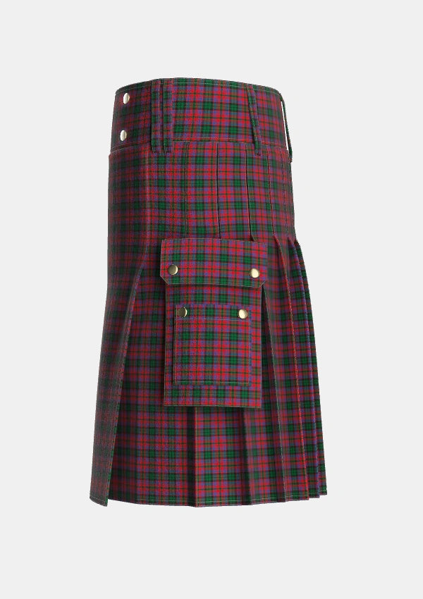 Utility_MacInroy_Tartan_1081_kilt_left_image_with_pleated_design_and_adjustable_buckles_for_men