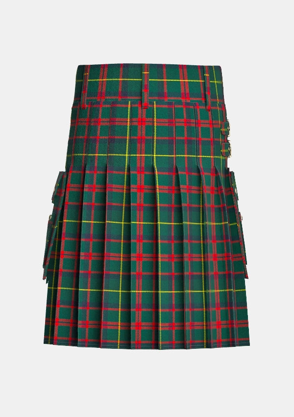 Utility_MacIntosh_Hunting_Modern_Tartan_kilt_back_image_with_pleated_design_and_adjustable_buckles_for_men