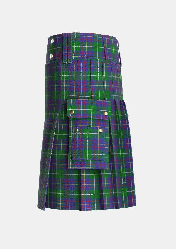 Utility_MacIntyre_Inglis_Tartan_7114_kilt_left_image_with_pleated_design_and_adjustable_buckles_for_men