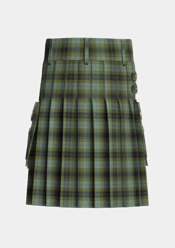 Utility_MacIver_Family_Personal_Tartan_6087_kilt_back_image_with_pleated_design_and_adjustable_buckles_for_men