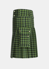 Utility_MacIver_Hunting_Tartan_2697_kilt_left_image_with_pleated_design_and_adjustable_buckles_for_men
