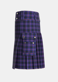 Utility_MacIver_of_Strome_Personal_Tartan_5810_kilt_left_image_with_pleated_design_and_adjustable_buckles_for_men