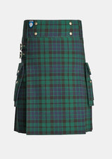 Utility_MacKay_Modern_Tartan_kilt_front_image_with_pleated_design_and_adjustable_buckles_for_men