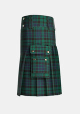 Utility_MacKay_Modern_Tartan_kilt_left_image_with_pleated_design_and_adjustable_buckles_for_men