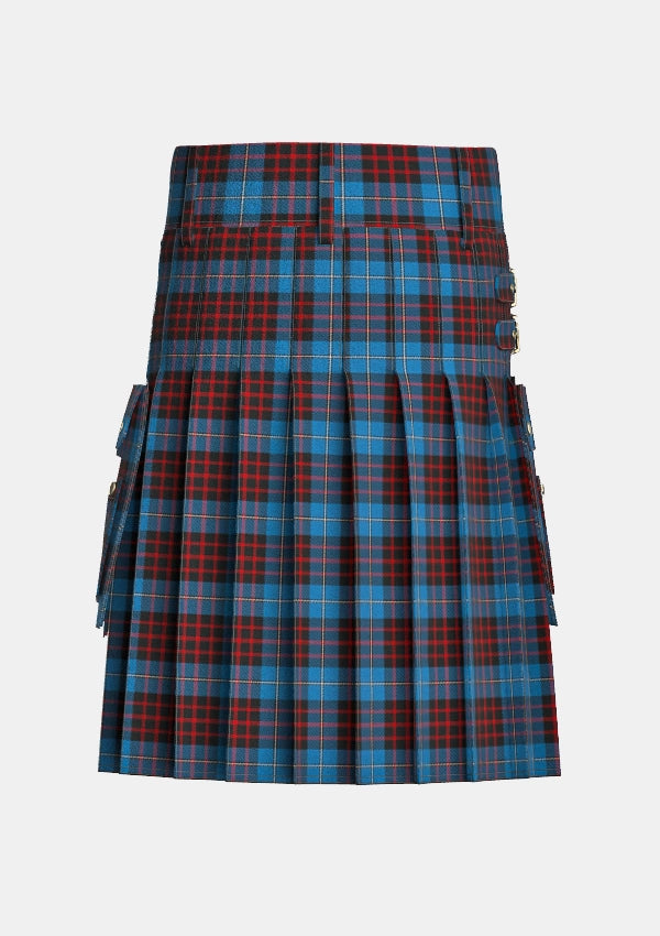 Utility_MacKean_Tartan_1442_kilt_back_image_with_pleated_design_and_adjustable_buckles_for_men