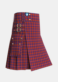 Utility_MacKeever_Tartan_5939_kilt_side_image_with_pleated_design_and_adjustable_buckles_for_men