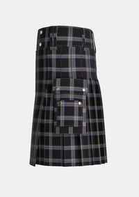 Utility_MacKenna_Edward_tartan_12240_kilt_left_image_with_pleated_design_and_adjustable_buckles_for_men