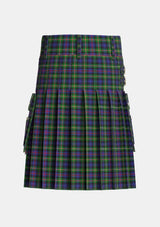 Utility_MacKenzie_Morgan_Tartan_6068_kilt_back_image_with_pleated_design_and_adjustable_buckles_for_men